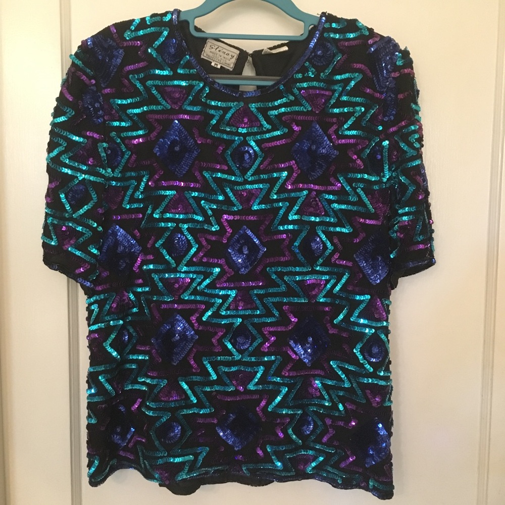 Geo Sequin Top main image 0
